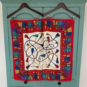 Colorful Tassel Pattern Scarf